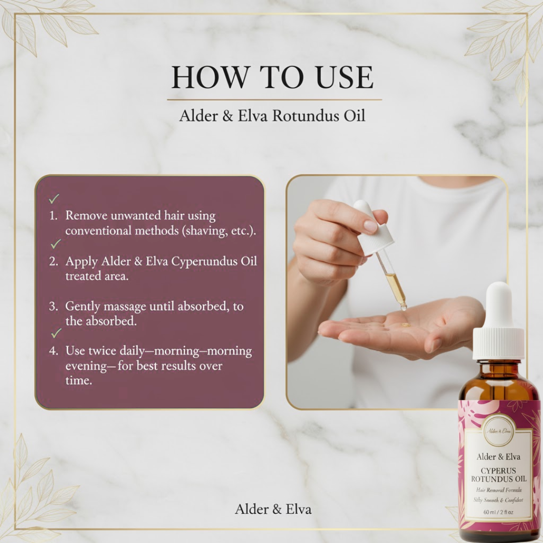 Alder & Elva Cyperus Hair Reduction Oil