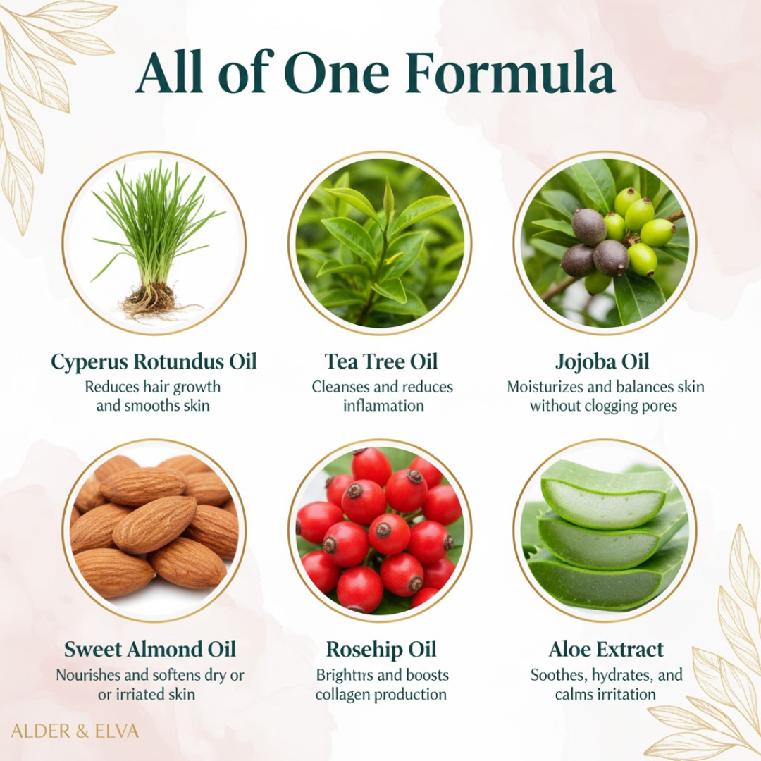 Alder & Elva Cyperus Hair Reduction Oil