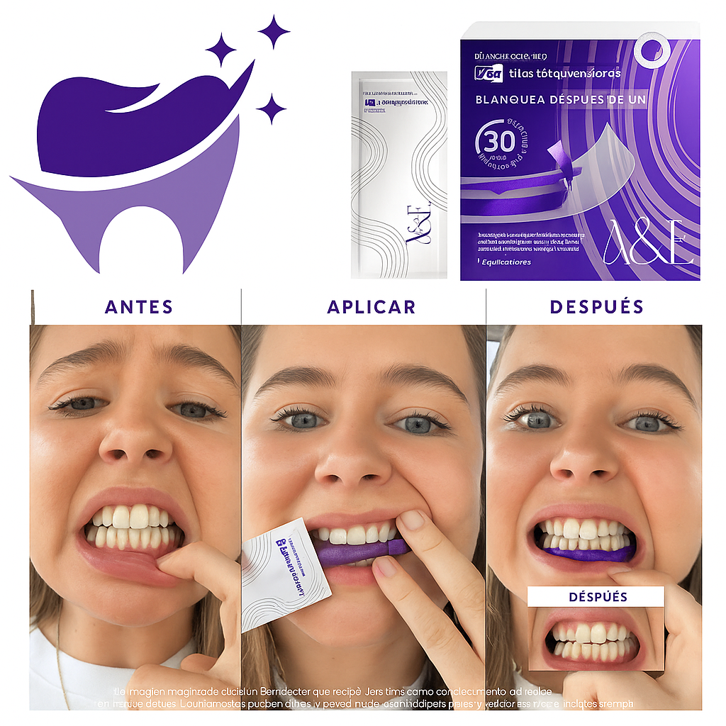 Tiras blanqueadoras avanzadas de doble acción SmileV34™
