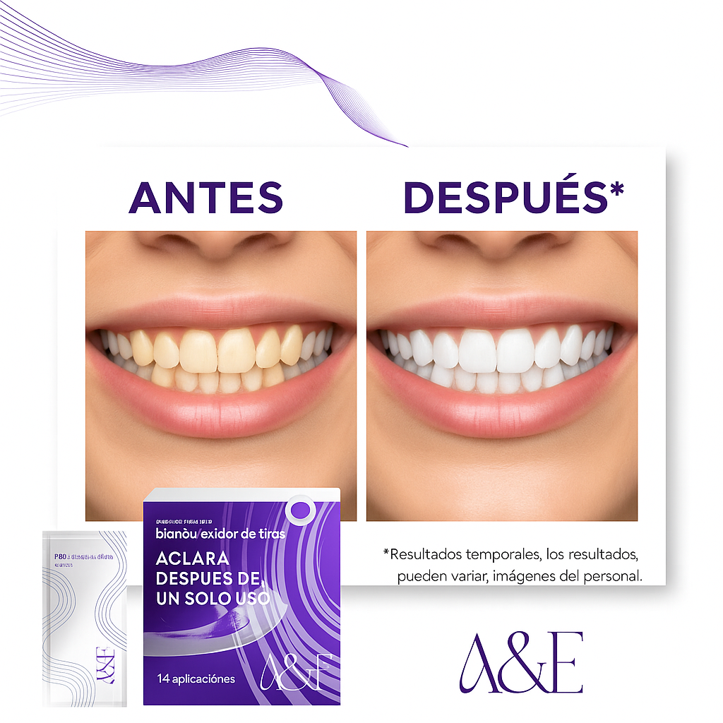 Tiras blanqueadoras avanzadas de doble acción SmileV34™